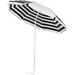 Serendipio Tanereef Stripe Beach Umbrella Black Inner